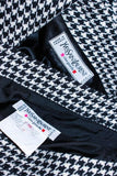YVES SAINT LAURENT Black and White Houndstooth Skirt Suit Size 8