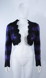 MR. BEENE Purple Plaid Mohair Jacket w/ Lace Accents Size 6-8