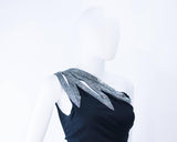 TRAVILLA 1970s Black Draped Jersey Gown Size 8-10