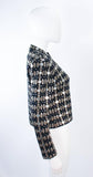 ST. JOHN Black Stretch Knit Jacket w/ Gold Accents Size 4