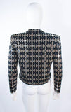 ST. JOHN Black Stretch Knit Jacket w/ Gold Accents Size 4