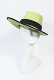YVES SAINT LAURENT Rive Gauche Runway Abstract Green Top Hat