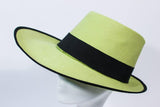 YVES SAINT LAURENT Rive Gauche Runway Abstract Green Top Hat