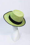 YVES SAINT LAURENT Rive Gauche Runway Abstract Green Top Hat
