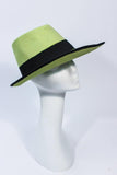 YVES SAINT LAURENT Rive Gauche Runway Abstract Green Top Hat