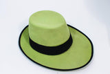 YVES SAINT LAURENT Rive Gauche Runway Abstract Green Top Hat