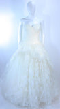 VERA WANG White Tulle & Lace Wedding Gown Size 4