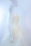 VERA WANG White Tulle & Lace Wedding Gown Size 4