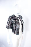 VINTAGE Circa 1930s  Bronze Sequin Tulle Chocolate Jacket Size 4