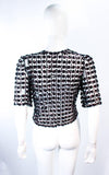VINTAGE Circa 1930s  Bronze Sequin Tulle Chocolate Jacket Size 4