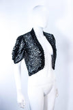 VINTAGE Circa 1930s Black Sequin Mesh Jacket Size 4