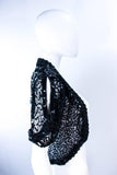 VINTAGE Circa 1930s Black Sequin Mesh Jacket Size 4