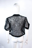 VINTAGE Circa 1930s Black Sequin Mesh Jacket Size 4