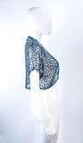VINTAGE Circa 1930s Blue Sequin and Tulle Bolero Size 2-4