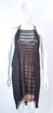 MISSONI Black Metallic Knit Stretch Set with Nude Jersey Dress Size 44
