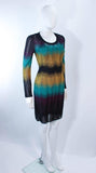 MISSONI Navy and Mustard Zig Zag Knit Dress Size 40