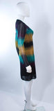MISSONI Navy and Mustard Zig Zag Knit Dress Size 40