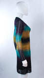 MISSONI Navy and Mustard Zig Zag Knit Dress Size 40