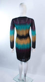 MISSONI Navy and Mustard Zig Zag Knit Dress Size 40