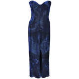 HALSTON Rare Blue Beaded Strapless Gown Size 2-6