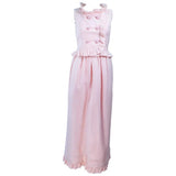 COURREGES Couture Pink Skirt and Blouse Ensemble Size 2