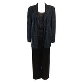 GIORGIO ARMANI Beaded Navy Evening Suit 3 pc Size 46