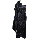 RUBEN PANIS Velvet Pattern Gown Size 2-4