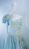 NOLAN MILLER Blue Gown, One Shoulder Size 2-4