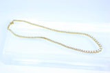 DIAMOND Round Cut Line Necklace 18 Karat Yellow Gold