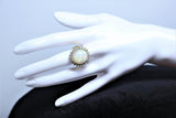 DIAMOND Round Cut 14 Karat Gold Ring Size 6 1/2