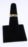 DIAMOND 14 Karat Gold Ring with White and Yellow Round Cut Bezel Size 6 1/2