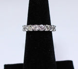 DIAMOND Ring 18 Karat Gold Platinum Eternity Band Size 5 3/4