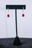 RUBY Trillion Diamond 14 Karat White Gold Drop Earrings
