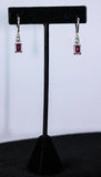 RUBY Trillion Diamond 14 Karat White Gold Drop Earrings