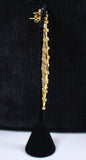 DIAMOND Mesh and 18 Karat Yellow Gold Dangle Earrings
