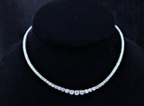 DIAMOND 18 Karat White Gold Riviere Necklace