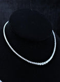 DIAMOND 18 Karat White Gold Riviere Necklace
