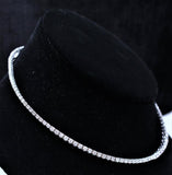 DIAMOND 18 Karat White Gold Riviere Necklace