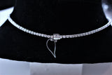 DIAMOND 18 Karat White Gold Riviere Necklace