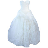 VERA WANG White Tulle & Lace Wedding Gown Size 4