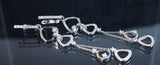 DIAMOND Round Cut Dangle Earrings 14 Karat White Gold