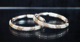 CRISTINA FERRARE White and Chocolate Diamond Hoop Earrings