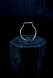 DIAMOND 18 Karat Rose Gold Ring with Pink Sapphire Center Stone Size 7