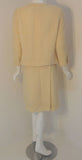 CHANEL 1980s 2 pc Cream Wool Skirt Set Size 44
