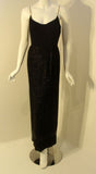 CEIL CHAPMAN 1960s Vintage 2 pc Black Beaded Gown
