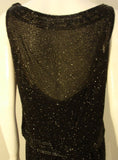 CEIL CHAPMAN 1960s Vintage 2 pc Black Beaded Gown