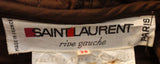 YVES SAINT LAURENT 1980s Khaki Quilted Toggle Coat Dress
