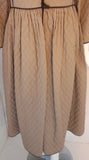YVES SAINT LAURENT 1980s Khaki Quilted Toggle Coat Dress
