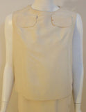 MADAME GRES 1960s 2 pc Cream Top and Skirt Set