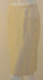 MADAME GRES 1960s 2 pc Cream Top and Skirt Set